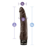 Dr. Skin Cock Vibe 7 Realistic Chocolate 8.5-Inch Long Vibrating Dildo