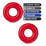 Stay Hard Red Oversized Donut Penis Rings 2-Pack