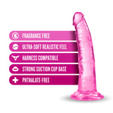 B Yours Plus Lust N’ Thrust Realistic Pink 7.5-Inch Long Dildo