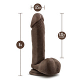 Dr. Skin Plus Realistic Chocolate 8-Inch Long Dildo