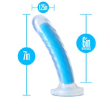 Neo Elite Tao Glow In The Dark Neon Blue 7-Inch Long Dildo