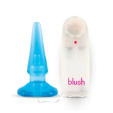 B Yours Basic Pleaser Remote-Control Blue 4.25-Inch Vibrating Anal Plug