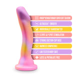 Avant Sun's Out Pink Artisan 7 Inch Curved P-Spot Dildo with Suction Cup Base