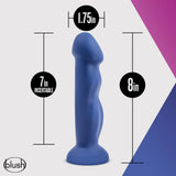 Avant Suko Indigo D12: Artisan 8 Inch Curved G-Spot Dildo with Suction Cup Base