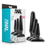 Anal Adventures Basic Kit Black Anal Plug