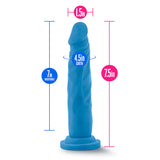 Neo Realistic Neon Blue 7.5-Inch Long Dildo