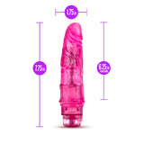 B Yours Vibe #3 Realistic Pink 7.25-Inch Long Vibrating Dildo