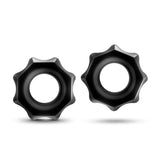 Stay Hard Nutz: Soft & Stretchy Black Penis Rings 2-Pack