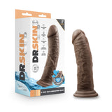 Dr. Skin Glide Realistic Self-lubricating Chocolate 8-Inch Long Dildo