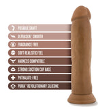 Dr. Skin Silicone Dr. Henry Realistic Mocha 9.5-Inch Long Dildo