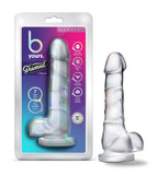 B Yours Diamond Quartz Realistic Clear 7.5-Inch Long Dildo