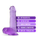 B Yours Plus Rock N’ Roll Realistic Purple 7.25-Inch Long Dildo