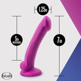 Avant Ergo Mini Violet D9 Artisan 7 Inch Thin Dildo with Suction Cup Base