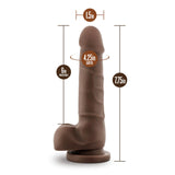 Dr. Skin Realistic Cock Realistic Chocolate 7.75-Inch Long Dildo