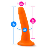 Neo Realistic Neon Orange 6-Inch Long Dildo