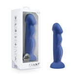 Avant Suko Indigo D12: Artisan 8 Inch Curved G-Spot Dildo with Suction Cup Base