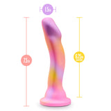 Avant Sun's Out Pink Artisan 7 Inch Curved P-Spot Dildo with Suction Cup Base