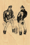 Tom of Finland Wooden Postcard: Santa Wood