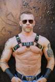 TOM OF FINLAND SUNGLASSES SILVER WITH BLACK LENSES