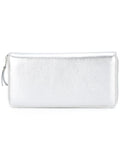 Comme des Garçons Zip Around Travel Wallet Silver