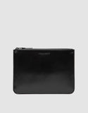 Comme des Garçons Brushed Leather Zip Pouch Very Black Line