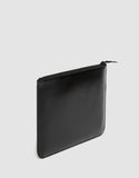 Comme des Garçons Brushed Leather Zip Pouch Very Black Line