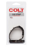 COLT Leather C/B Strap Adjustable Snap Cock Ring - Black