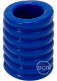 TitanMen Ribbed Stretch-To-Fit Cock Cage - Blue