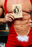 Tom of Finland Wooden Postcard: Santa Wood