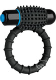 OptiMALE Silicone Vibrating Cock Ring With Bullet - Black
