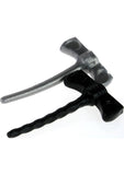 Oxballs Cock Screws Silicone Penis Plugs Black and Zinc 2 Each Per Pack