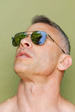 TOM OF FINLAND SUNGLASSES SILVER WITH SILVER LENSES