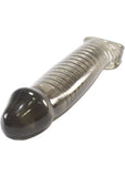 Oxballs Muscle Textured Cocksheath Penis Extender Sleeve Smoke 9.25 Inch