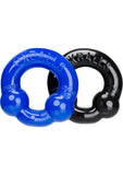 Oxballs Ultraballs Cockring Set 2 Each Per Set Black And Police Blue