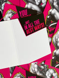 Tom of Finland YOU SUCK! VALENTINE'S DAY Card by Peachy Kings