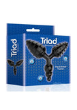 Triad 3 Way Textured Butt Plug - Black