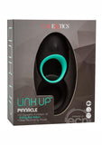 Link Up Pinnacle Vibrating Cock Ring - Black/Teal