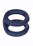 Viceroy Dual Ring Silicone Cock Ring - Blue