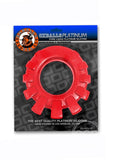Cock-Lug Silicone Lugged Cock Ring - Red