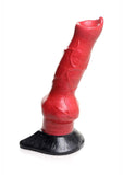 Creature Cocks Hell-Hound Canine Penis Silicone Dildo 7.5in - Red/Black