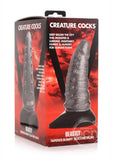 Creature Cocks Beastly Tapered Bumpy Silicone Dildo 8.25in - Silver/Black