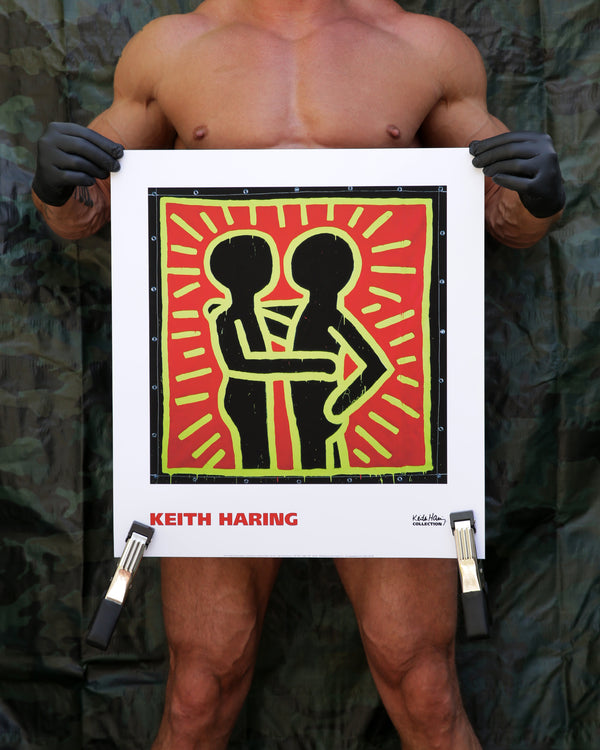 Keith Haring  UNTITLED, 1982 (COUPLE IN BLACK, RED, AND GREEN) Print