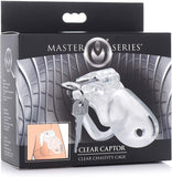 MASTER SERIES: Clear Captor Chastity Cage - Large