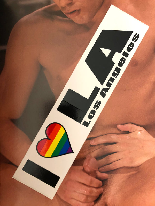 I LOVE LOS ANGELES VINTAGE BUMBER STICKER