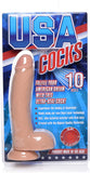 10 Inch Ultra Real Dual Layer Dildo by USA Cocks - Medium Skin Tone