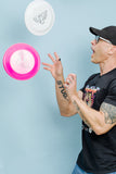 Tom of Finland Flying Cock Frisbee by Peachy Kings - HOT PINK