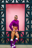 VAUX COTTON CANDY CROPPED TOP BY CELLBLOCK13 - Purple