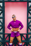 VAUX COTTON CANDY CROPPED TOP BY CELLBLOCK13 - Purple