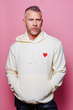 Comme des Garçons Play Sweatshirt Red Love Sports hoodie - Ivory