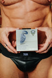 Viceroy Perineum Dual Ring Silicone Cock Ring - Blue